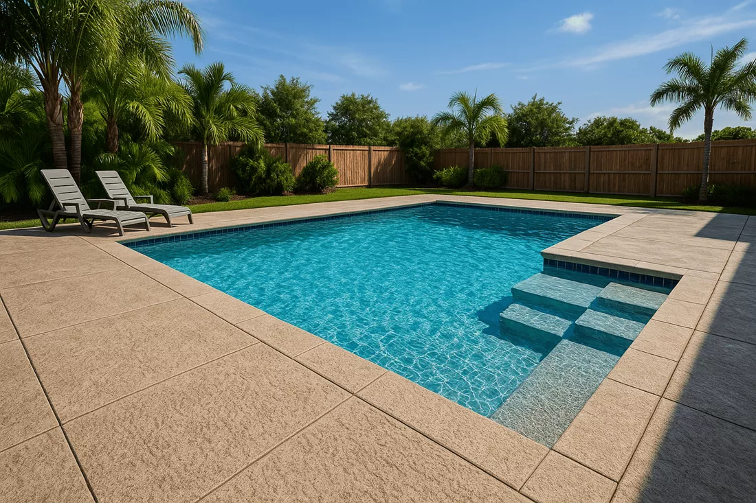 Features to Include in a Custom Concrete Pool Deck in Loxahatchee