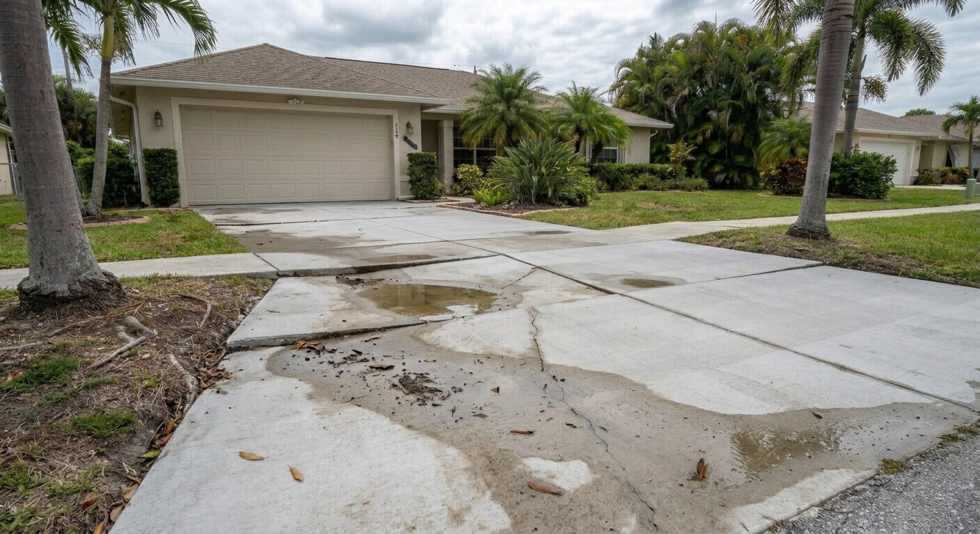 Is Your Concrete Driveway in Palm Beach County Starting to Sink?