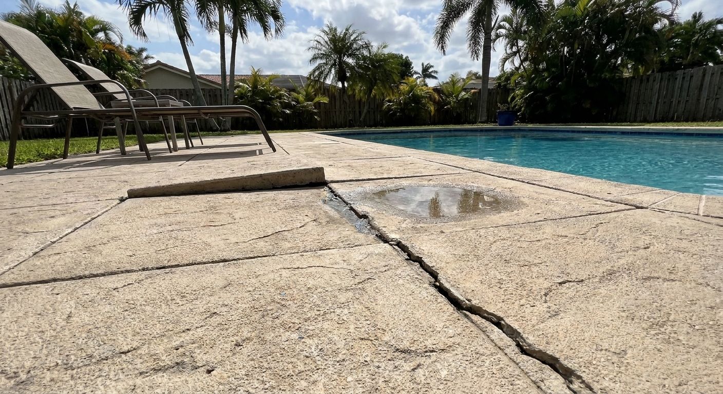 Signs of Uneven Pool Deck Areas in Palm Beach County