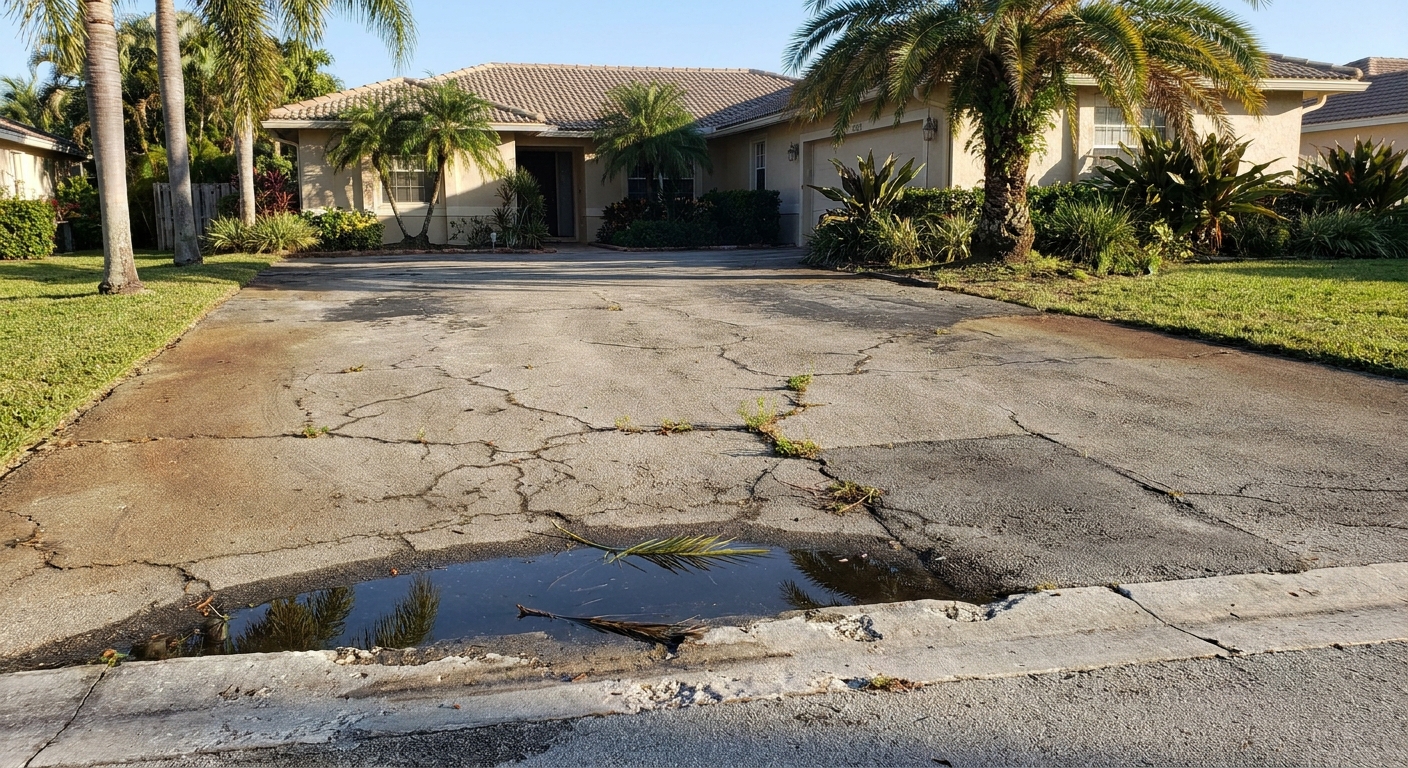 Is Your Palm Beach County Driveway Showing Signs of Surface Wear?