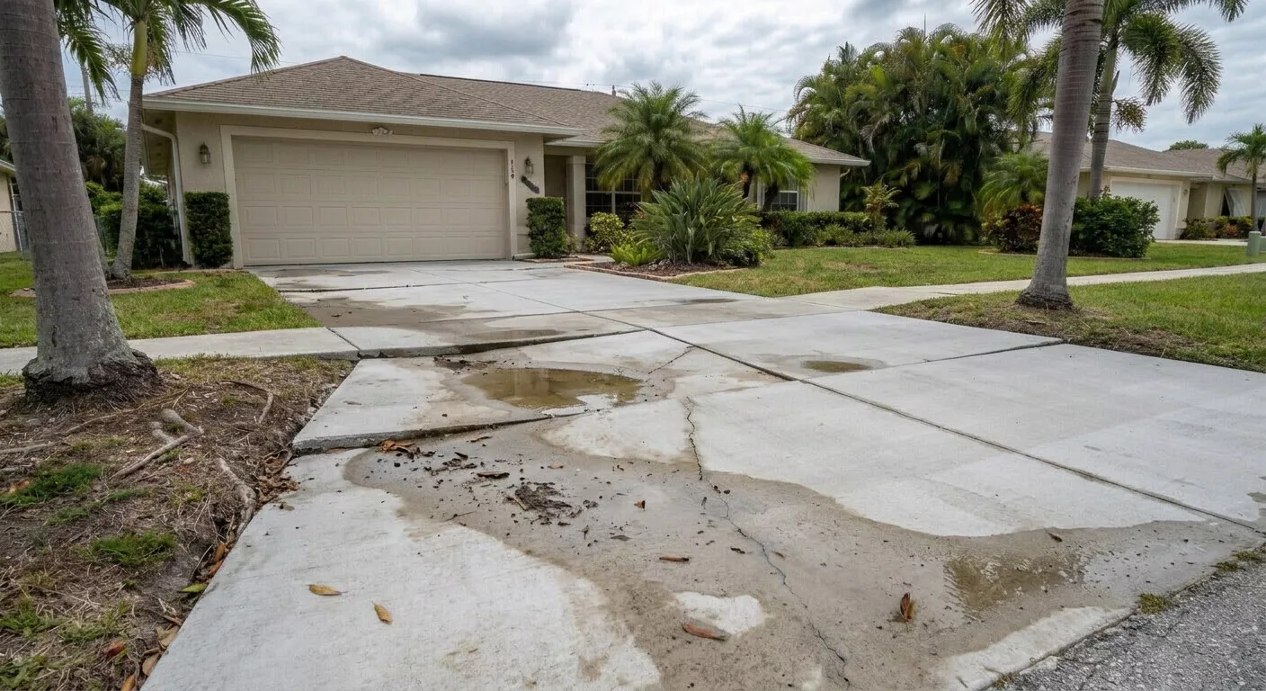 Is Your Concrete Driveway in Palm Beach County Starting to Sink?